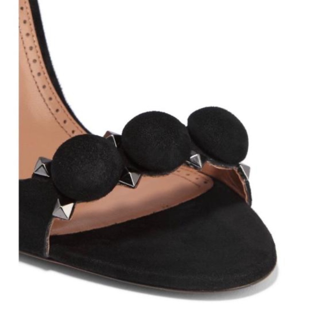 ALAIA Bombe 110 studded suede leather heels sandals - Picture 5 of 9